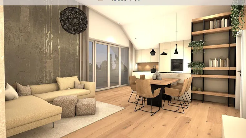 Visualisierung Wohnzimmer Sendlhofer Design