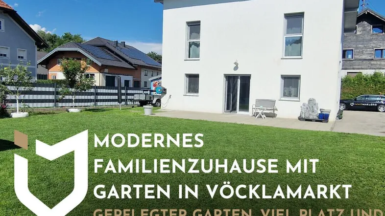 Modernes Einfamilienhaus mit gepflegtem Garten und viel Wohnqualität in Vöcklamarkt.