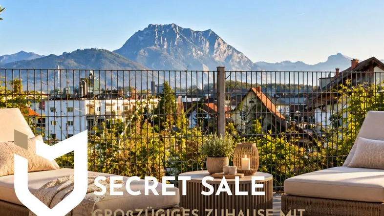 Gemütliche Terrasse mit bequemen Liegestühlen und atemberaubendem Bergblick.