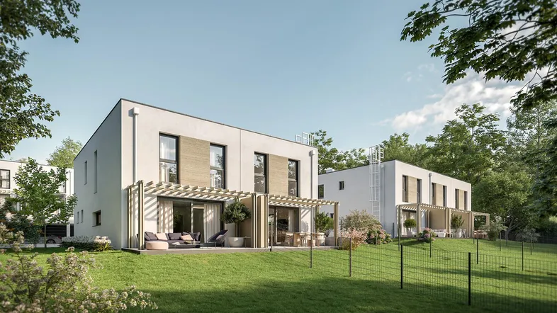 Wohnen in Brunn am Gebirge9 exklusive Häuser mit PV+Speicher, Garten und 2 Stellplätzen