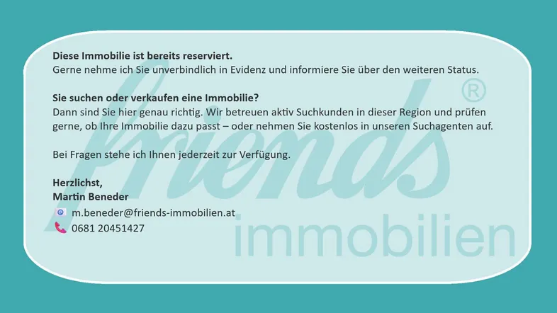Reserviert Bild allgemein Friends Martin Beneder