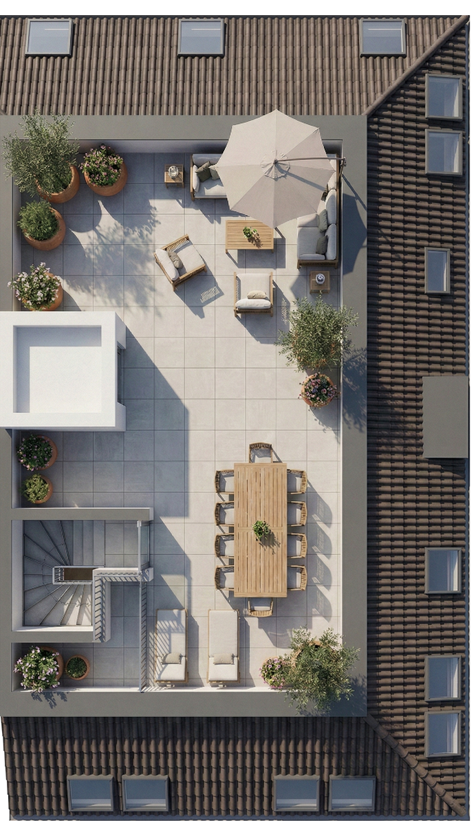 Grundriss Penthouse 8 Rooftop