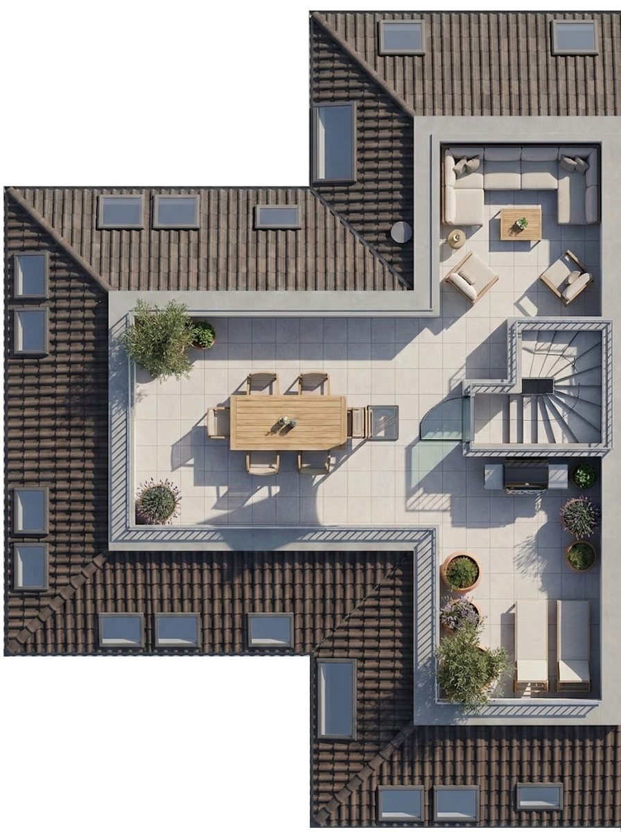 Grundriss Penthouse 7 Rooftop