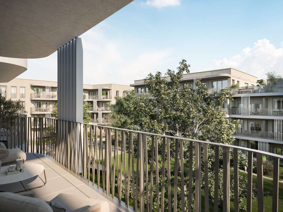 Blick vom Balkon