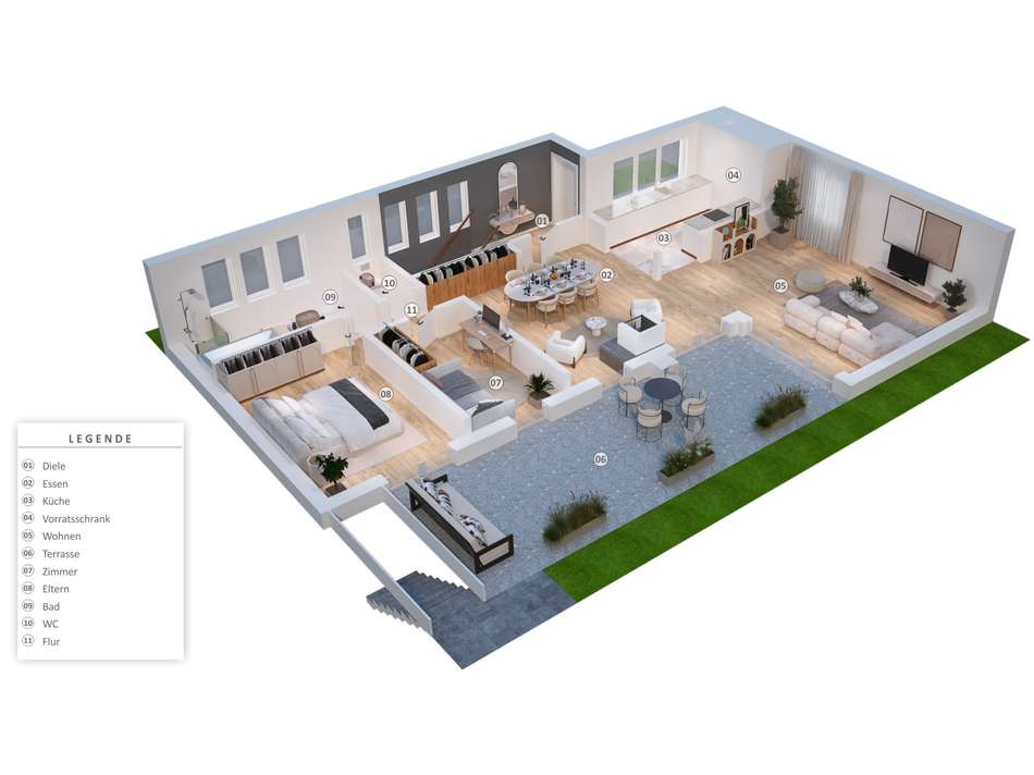 Grundriss EG 3D