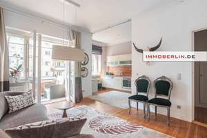 IMMOBERLIN.DE - Wohlfühllage! Stilvolle Altbauwohnung mit ruhiger Westloggia nahe Ludwigkirchplatz