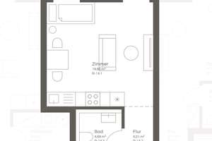 QNG-Neubau: 1-Zimmer Wohnung mit Balkon in ruhiger Sackgassenlage – Pommernstraße 12, 48167 Gremmendorf-West, Münster – Vorschaubild 3