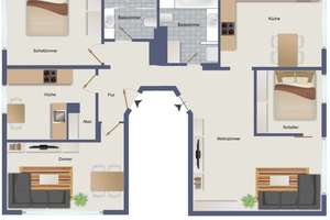 GEORGI: 3 bis 4-Zimmer-Wohnung mit besonderem Charme – Die vollständige Adresse der Immobilie erhältst du vom Anbieter., 81379 Thalkirchen, München – Vorschaubild 4
