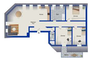 Moderne 4-Zimmer-Dachgeschosswohnung unter Denkmalschutz in Top-Lage der Fürther Innenstadt – 90762 Stadtpark, Stadtgrenze, Fürth – Vorschaubild 14