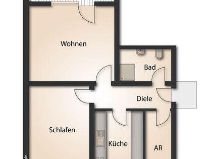 Schöne 2,5-Zimmer Wohnung zentral in Unna ( shops WG geeignete Wohnung)