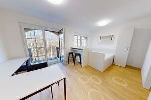 Modernes möbliertes Apartment für zwei Personen mit ALL-IN-Miete und Balkon in Berlin-Pankow – Karower Damm 13, 13129 Blankenburg, Berlin – Vorschaubild 1