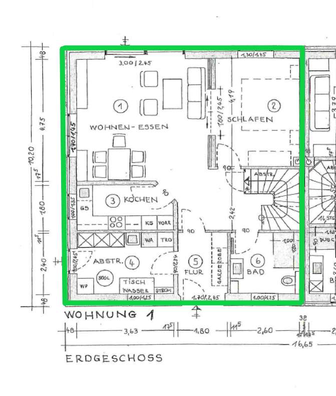 EG - Grundriss Whg 1