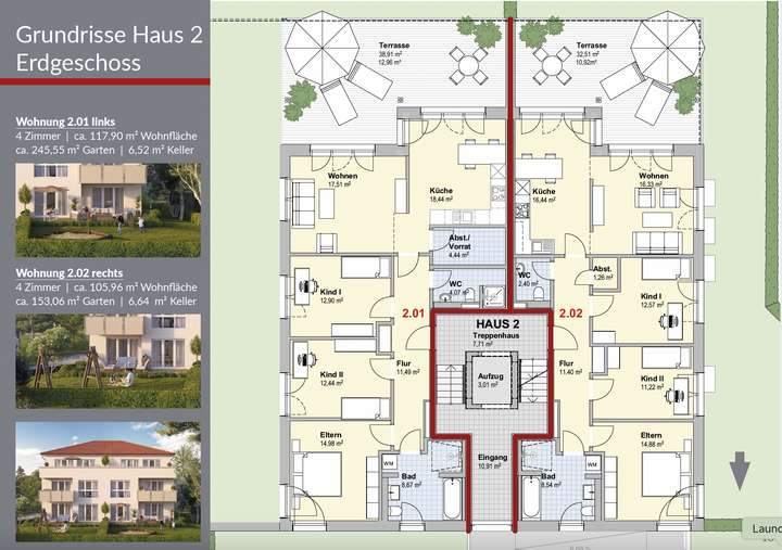 Grundrisse Haus 2 EG
