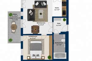 Zum Wohlfühlen oder Investieren: Lichtdurchflutete 2-Zimmer-Wohnung mit XXL-Balkon am Bavariapark – Die vollständige Adresse der Immobilie erhältst du vom Anbieter., 80339 Schwanthalerhöhe (Ortsteil), München – Vorschaubild 15