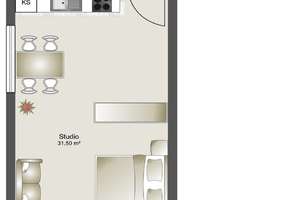 Modernes 1-Zimmer-Studio mit hochwertiger Ausstattung in Top-Lage – Die vollständige Adresse der Immobilie erhältst du vom Anbieter., 49074 Gartlage, Osnabrück – Vorschaubild 4