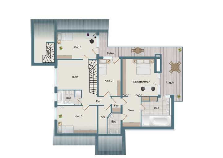 Grundriss Obergeschoss