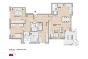 🍀SAMSTAGSBESICHTIGUNG🍀4 Zimmer Wohnung mit Balkon – Kostheimer Landstraße 25, 55246 Mainz-Kostheim, Wiesbaden – Vorschaubild 3