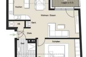 Innenstadt im Überblick: Helle, ruhige Zwei-Zimmer-Dachgeschoss-Wohnung mit Balkon – Die vollständige Adresse der Immobilie erhältst du vom Anbieter., 50670 Altstadt/Nord, Köln – Vorschaubild 2