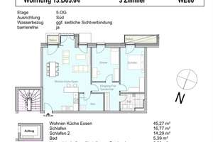 Wohnen an der Hörn 3-Zimmer-Neubauwohung Süd-Ausrichtung im Baufeld XIII – Willy-Brandt-Ufer 4, 24143 Gaarden-Ost, Kiel – Vorschaubild 2