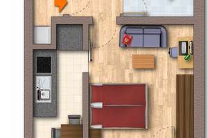 Hochwertig möbliertes 1-Zimmer-Apartment + Loggia in München-Laim – 80686 Friedenheim, München – Vorschaubild 8