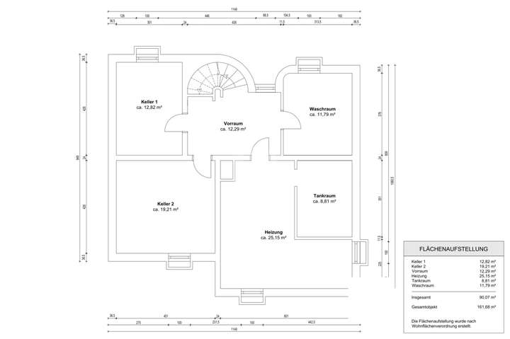 Grundriss Kellergeschoss