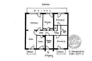 Wolfartsweier: schöne 5-Zi-Whg, 2. OG, Bad mit Wanne/Dusche, G-WC, 3 Balkone, voll unterkellert – Die vollständige Adresse der Immobilie erhältst du vom Anbieter., 76228 Wolfartsweier, Karlsruhe – Vorschaubild 7