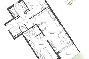 3-Zi.-Gartenwhg. m. Tageslichtbad, en suite Duschbad u. Süd-Terrasse – Schmetterlingsstraße 1, 85551 Kirchheim bei München – Vorschaubild 4