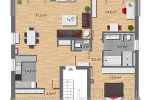 Offener Wohnbereich, großer Balkon & eigene Garage - moderne Dachgeschoss‑Wohnung in Bochold!  – Die vollständige Adresse der Immobilie erhältst du vom Anbieter., 45355 Bochold, Essen – Vorschaubild 15