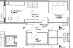 Charmante 2-Zimmer-Neubauwohnung nach KFW 40 Standard in begehrter Lage von Voxtrup! – Die vollständige Adresse der Immobilie erhältst du vom Anbieter., 49086 Voxtrup, Osnabrück – Vorschaubild 7