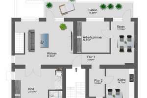 Große 5-Zimmerwohnung auf zwei Etagen mit Garten und zwei Stellplätzen i.Oberkassel. – Schwalmstr. 3, 40547 Oberkassel, Düsseldorf – Vorschaubild 19