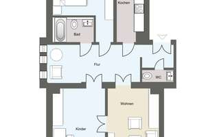 Großzügige 3-Zimmer-Altbauwohnung mit Balkon im Leipziger Süden – Die vollständige Adresse der Immobilie erhältst du vom Anbieter., 4275 Südvorstadt, Leipzig – Vorschaubild 6