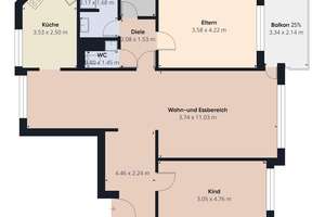 Licht & Weitblick: 3,5-Zimmer-Wohnung mit EBK, Balkon & TG-Stellplatz in Zuffenhausen – Die vollständige Adresse der Immobilie erhältst du vom Anbieter., 70435 Zuffenhausen-Mönchsberg, Stuttgart – Vorschaubild 13