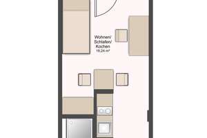 Stylishes Studentenapartment in Top-Lage – kompakt, modern, mittendrin – Die vollständige Adresse der Immobilie erhältst du vom Anbieter., 86153 Am Schäfflerbach, Augsburg – Vorschaubild 19