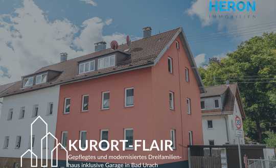 KURORT-FLAIR – Gepflegtes und modernisiertes Dreifamilienhaus inklusive Garage in Bad Urach