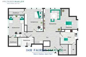 ** Neuer Preis ** Charmante 112m² große Dachgeschosswohnung in sehr guter Lage in der Gete – Die vollständige Adresse der Immobilie erhältst du vom Anbieter., 28211 Hulsberg, Bremen – Vorschaubild 25