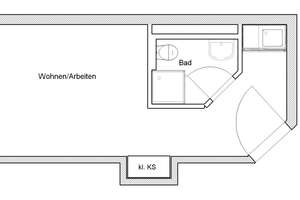 FÜR STUDENTEN/ Pendler: Apartment im EG mit Pantryküche & Duschbad. – Hermann-Wandersleb-Ring 8, 53121 Endenich, Bonn – Vorschaubild 1