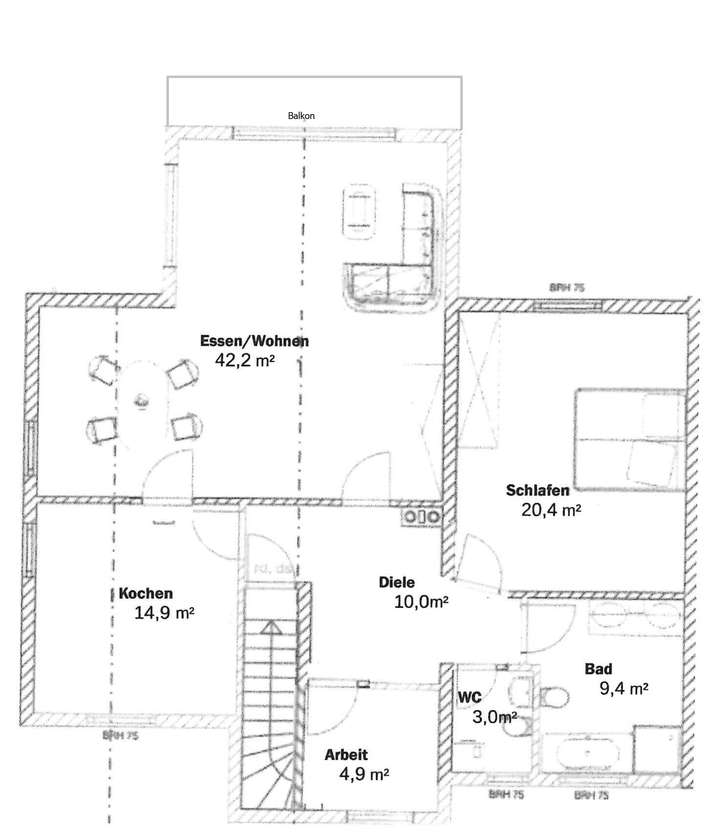 Grundriss-Skizze Exposé
