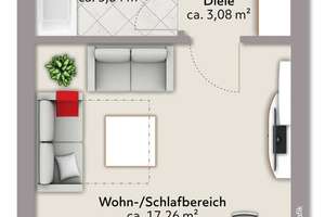 Vermietete 1-Zimmer-ETW mit Balkon in Altdorf – Die vollständige Adresse der Immobilie erhältst du vom Anbieter., 90518 Altdorf bei Nürnberg – Vorschaubild 9