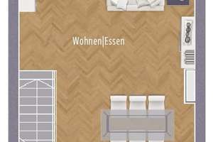 GOLDECK Nr. 1. Wohnen wie im Einfamilienhaus, sep. Eingang, TG-Zugang aus der Wohnung – Lütticher Straße 3, 40545 Niederkassel, Düsseldorf – Vorschaubild 2