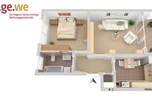 **WBS** 2-Zimmer-Wohnung mit Balkon in ruhiger Lage in Loxbaum – Bürgerstr. 49, 58097 Hagen – Vorschaubild 1