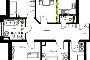 *Wunderschöne 4-RW in traumhafter Lage/Parkettfußboden und FHZ/ Balkon / Gäste-WC*  WE 05 – Holbeinstraße 30, 4229 Schleußig, Leipzig – Vorschaubild 9
