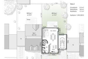 Verkauft! Neubau einer lichtdurchfluteten Doppelhaushälfte (8mx12,2m) mit Südgarten in Kaarst – Moerser Straße 32 (Haus 2), 41564 Kaarst – Vorschaubild 2