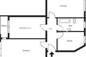 Tauschwohnung: Tausche 3-Zi gg. 2-2,5 Zimmer in Steglitz od.Lichterfelde – Gritznerstr. 27, 12163 Steglitz, Berlin – Vorschaubild 3
