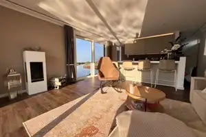 LUXUS Hausboot - 3 Etagen - 100m² Wohnen + 120 m² SONNENTERRASSE - Kamin, Kino, komplett individuell – Potsdam – Vorschaubild 63