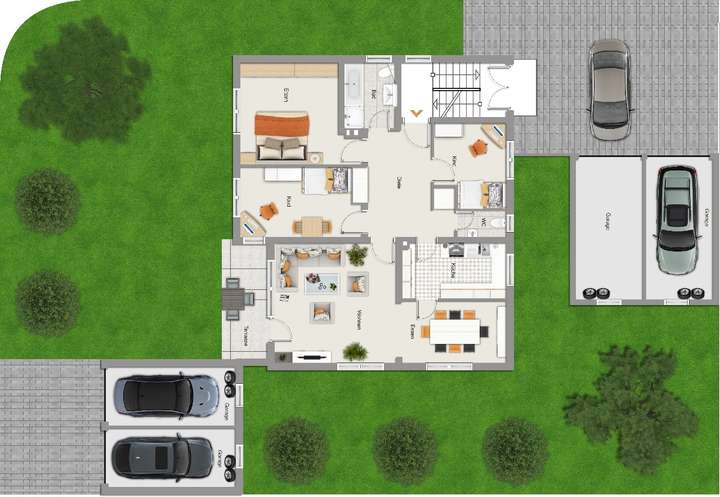 Grundriß Gartengeschoß