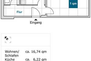 Angebot für Auszubildende und Studenten! Ihre neue 1-Raum-Wohnung wartet! – Berzdorfer Str. 20, 1239 Dresden – Vorschaubild 2