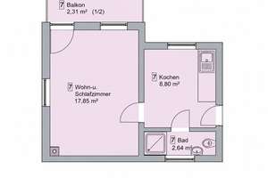Frisch modernisierte 1-Zimmer-Wohnung mit Balkon und Klimaanlage – Kernerstraße 62, 74072 Heilbronn, Heilbronn – Vorschaubild 7