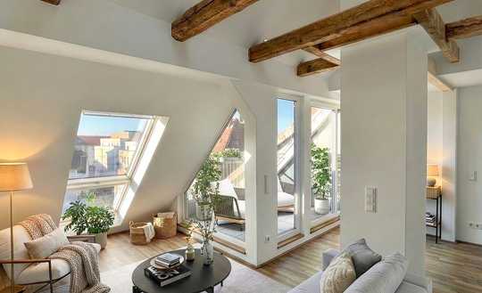 Lichtdurchflutetes Dachgeschoss mit Wärmepumpe und Weitblick - Erstbezug nach energet. Sanierung