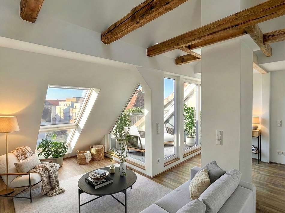 Wohnbereich mit Dachterrasse