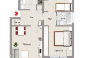 3-Zimmer-WG  + gr.  Südbalkon + Balkonkraftwerk + Renovierung nach Absprache + St. Johannis – Poppenreutherstr. 79, 90419 Sandberg, Nürnberg – Vorschaubild 8